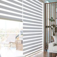 High Quality Black out Room Darkening wide zebra shades - Milky B/O Combi