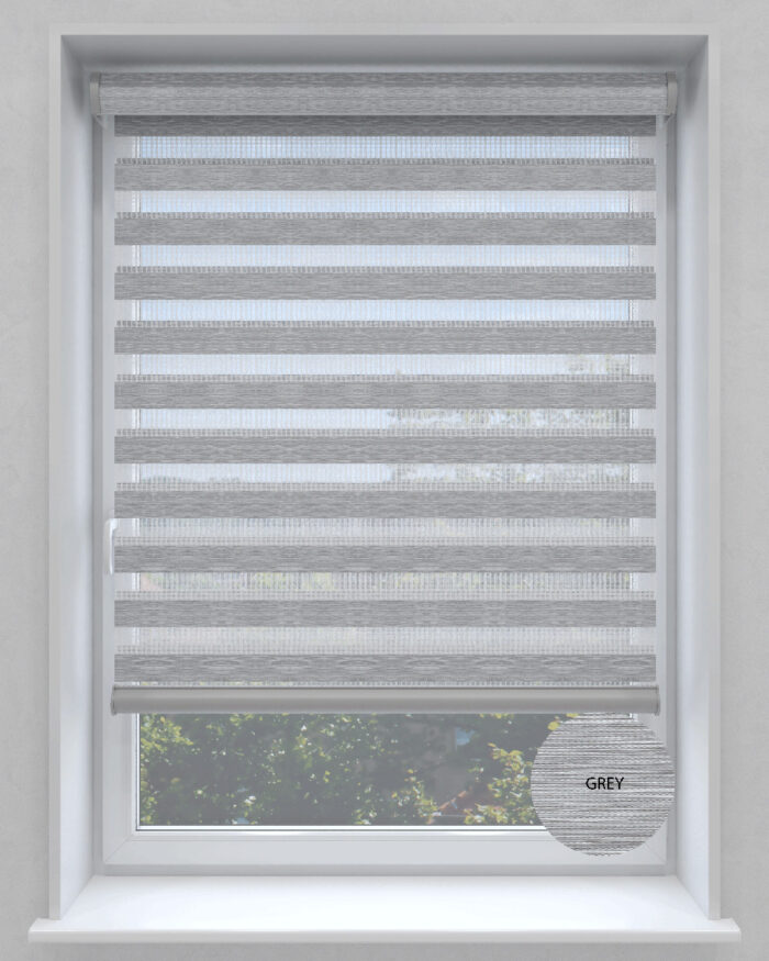 Modern Wood Look Light Filtering Zebra combi shades -Woodlook - Image 11