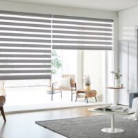 Modern Wood Look Light Filtering Zebra combi shades -Woodlook